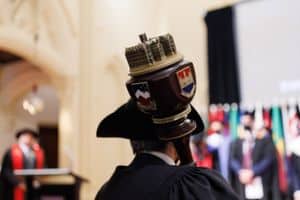 ICMS Ceremonial Mace being carried out of celebrations