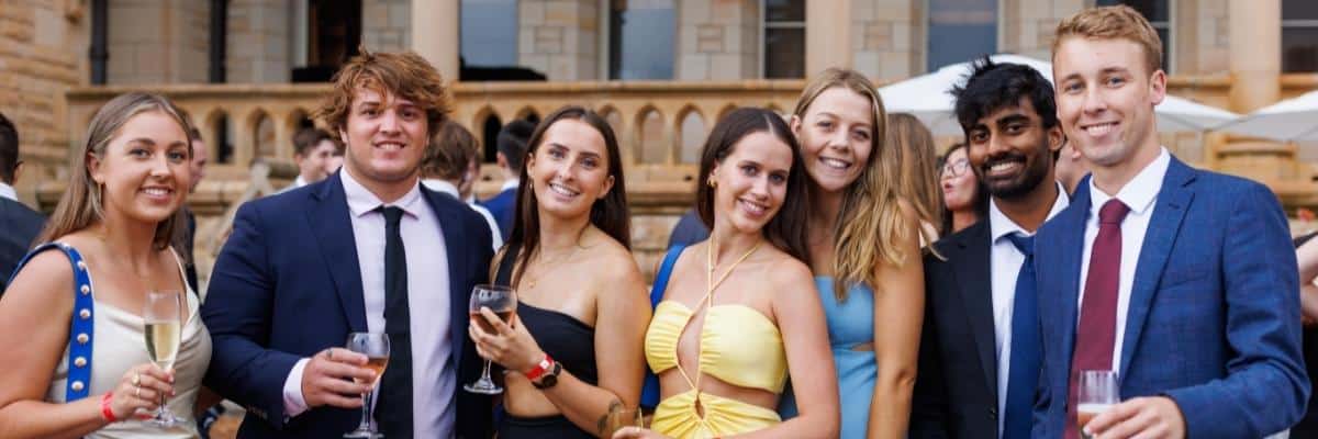Students attending the Welcome Cocktail Reception