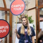 Campus tours delivered by Claudia